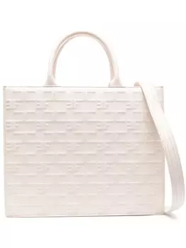 Большая сумка-тоут Bold с монограммой Elisabetta Franchi, белый