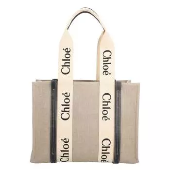 Большая сумка-тоут Chlo Medium Woody, черный