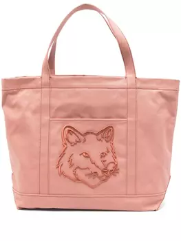 Большая сумка-тоут Fox Head Maison Kitsun, розовый
