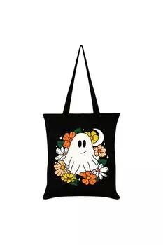 Большая сумка-тоут Ghost с цветочным принтом Grindstore, черный