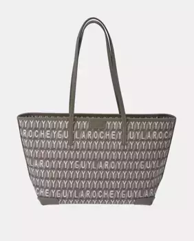 Большая сумка-тоут Guy Laroche с длинными синими синтетическими ручками, цвет Topo