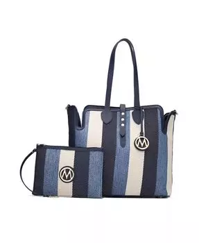 Большая сумка-тоут и браслет Juliana от Mia k Mkf Collection, серый