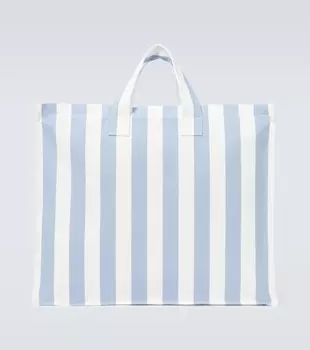 Большая сумка-тоут из хлопкового полотна в полоску King & Tuckfield, мультиколор