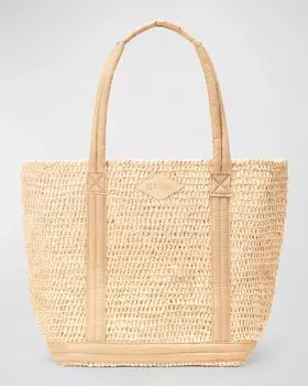 Большая сумка-тоут из рафии среднего размера MZ WALLACE, цвет Multi