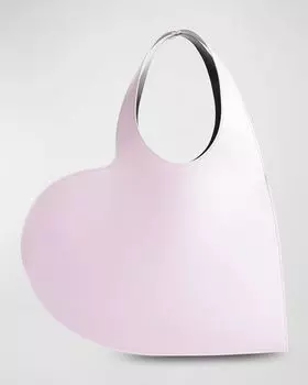 Большая сумка-тоут из телячьей кожи с сердечком Coperni, цвет Light Pink