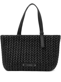 Большая сумка-тоут K/Weave KARL LAGERFELD, черный