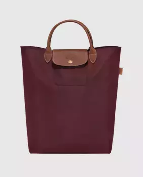 Большая сумка-тоут Le Pliage на молнии среднего размера Longchamp, красный