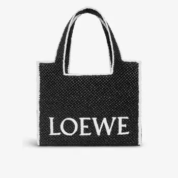 Большая сумка-тоут loewe x paula's ibiza из рафии Loewe, черный