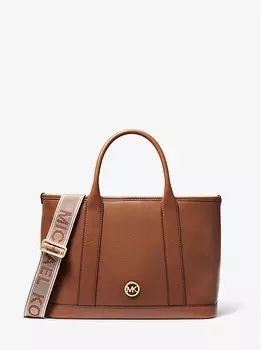 Большая сумка-тоут Luisa из шагреневой кожи среднего размера Michael Kors, коричневый