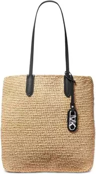 Большая сумка-тоут Michael Kors Eliza North/South, натуральный/черный, один размер