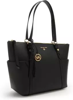 Большая сумка-тоут на молнии Michael Kors Sullivan, черный, один размер