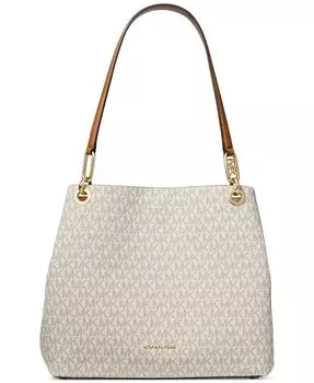 Большая сумка-тоут на плечо Kensington с логотипом Michael Kors, коричневый