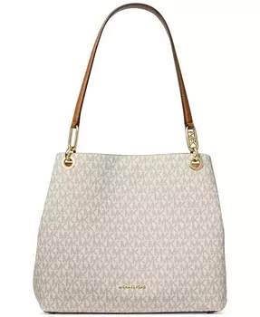 Большая сумка-тоут на плечо Kensington с логотипом Michael Kors, бежевый