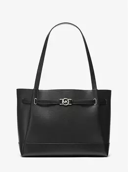 Большая сумка-тоут Reed из шагреневой кожи Michael Kors, черный