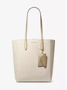 Большая сумка-тоут с фирменным логотипом Vincent и карманом для монет Michael Kors, золотой