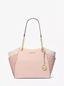 Большая сумка-тоут с фирменным логотипом в стиле «цветной блок» от Jet set Michael Kors, мультиколор