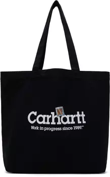 Большая сумка-тоут с графическим рисунком из черного холста Carhartt Work In Progress