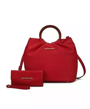 Большая сумка-тоут с кошельком Leilani от Mia K Mkf Collection, красный