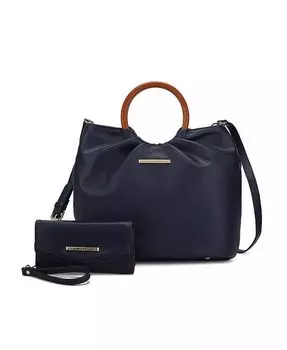 Большая сумка-тоут с кошельком Leilani от Mia K Mkf Collection, синий