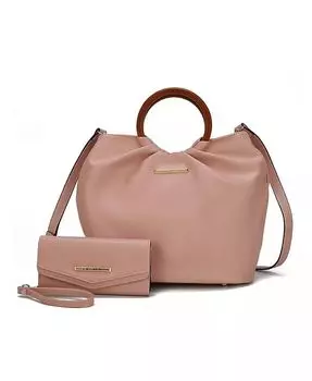 Большая сумка-тоут с кошельком Leilani от Mia K Mkf Collection, розовый