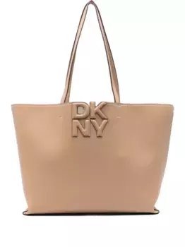 Большая сумка-тоут с логотипом DKNY, нейтральный