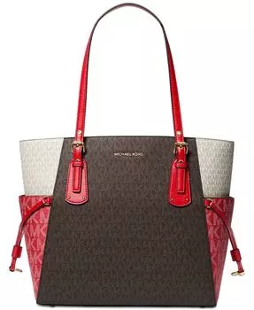 Большая сумка-тоут с логотипом Voyager East West Michael Kors, красный
