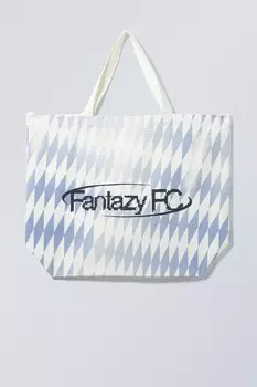 Большая сумка-тоут с мерчем Weekday, белый