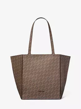 Большая сумка-тоут с монограммой Jordi Empire Michael Kors, коричневый