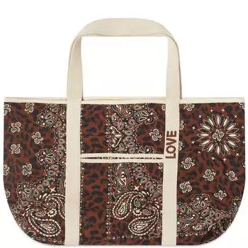 Большая сумка-тоут с принтом Arizona Love Bandana, коричневый