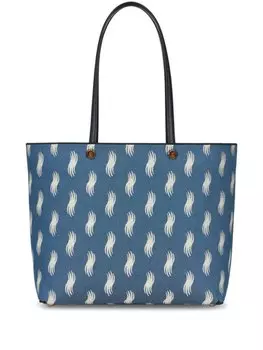 Большая сумка-тоут с жаккардовым узором ETRO, синий