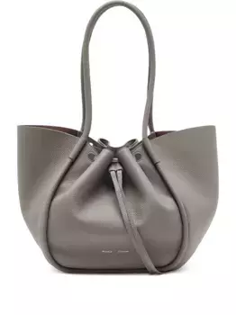 Большая сумка-тоут со сборками Proenza Schouler, нейтральный