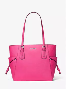 Большая сумка-тоут Voyager из сафьяновой кожи Michael Kors, розовый