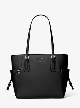 Большая сумка-тоут Voyager из сафьяновой кожи Michael Kors, черный