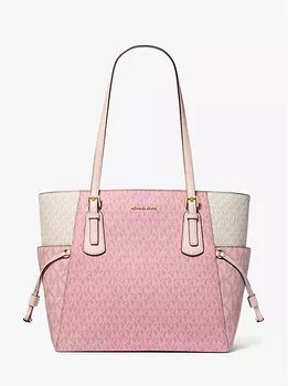 Большая сумка-тоут Voyager с цветными блоками и фирменным логотипом Michael Kors, мультиколор