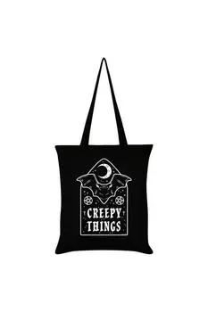 Большая сумка-тоут «Жуткие вещи» Grindstore, черный