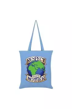 Большая сумка «Уважай свою Мать-Землю» Grindstore, синий