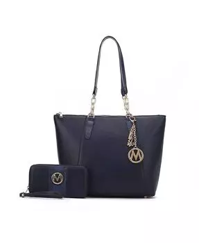 Большая сумка Ximena с кошельком на ремешке от Mia K Mkf Collection, синий