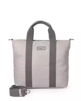 Большая сумочка на ремешке светло-серого цвета Beats