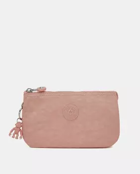 Большая сумочка телесного цвета на молнии Kipling