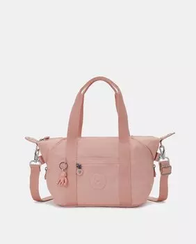 Большая сумочка телесного цвета со съемным ремнем через плечо Kipling