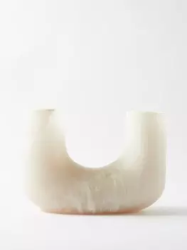 Большая ваза wildflower из мраморной смолы Dinosaur Designs, белый