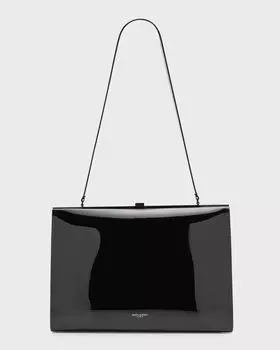 Большая виниловая сумка на плечо Le Anne Marie Saint Laurent, цвет Black
