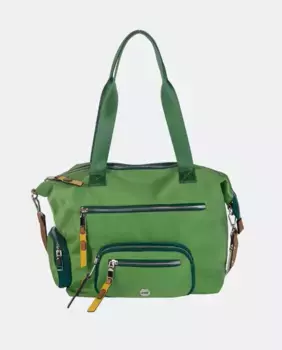 Большая зеленая нейлоновая сумка для покупок на молнии Volum, зеленый