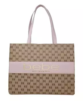 Большая жаккардовая большая сумка Serena Bebe, розовый