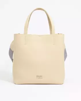 Большая женская кожаная сумка Чихуахуа Bimba y Lola, бежевый