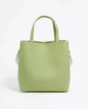 Большая женская кожаная сумка чихуахуа Bimba y Lola, зеленый