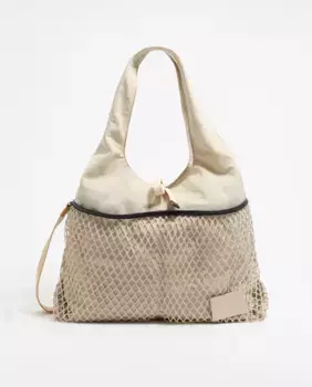 Большая женская сумка из нейлона из бумаги Bimba y Lola, белый