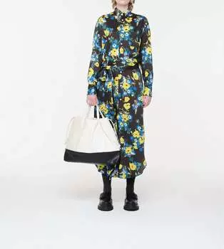 Большая женская сумка-шоппер Coulisse белого/сливочного цвета Plan C