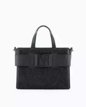 Большая женская сумка-шоппер Susy Armani Exchange, черный