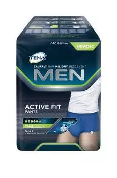 Большие, 95-130 см, впитывающее белье, 8 шт. Tena Men Pants Plus